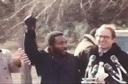 Dick Gregory Speaks To The Crowd At The March On Washington In The 1960S. Stock Footage