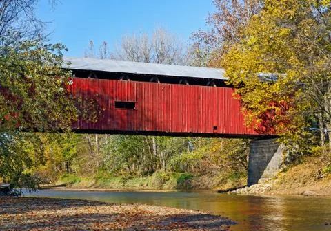 Dick Huffman Covered Bridge Stock Photos