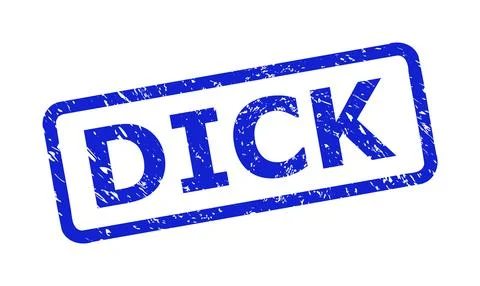 DICK Stamp with Scratched Texture and Rounded Rectangle Frame Stock Illustration