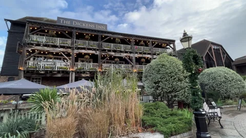 Dickens Inn Pub St Katherine Dock London Stock Footage 227753972