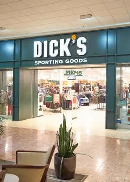 Dick's Sporting Goods bootique. 库存照片