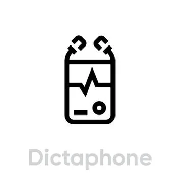 Dictaphone icon. Editable Line Vector. Stock Illustration