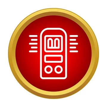 Dictaphone voice recorder device capturing audio sound Illustrazione stock