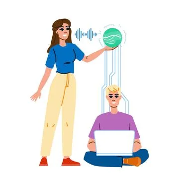 Dictate voice search optimization vector Illustrazione stock