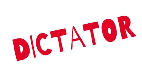 Dictator rubber stamp Stock Illustration
