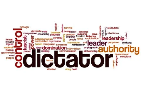 Dictator word cloud Stock Illustration
