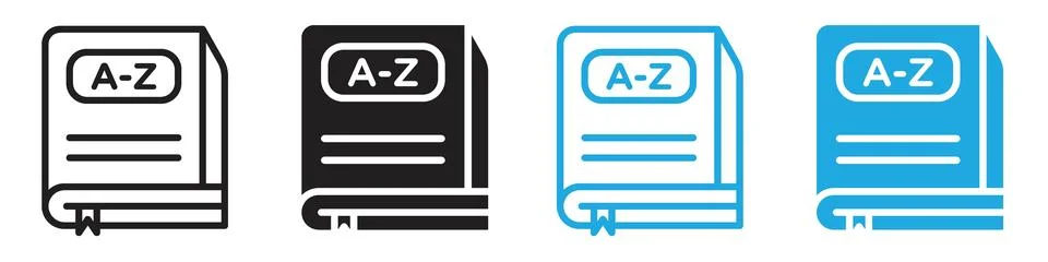 Dictionaries icon depicting a stack of reference books, perfect for educati.. Stock Illustration