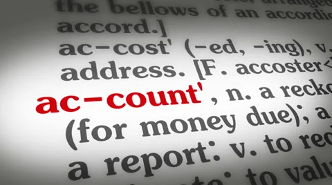 Dictionary Account Stock Footage 35426472