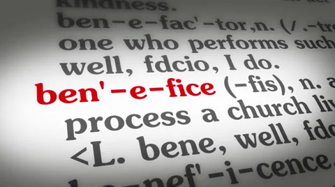 Dictionary Benefice Video stock 35426444