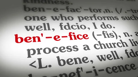 Dictionary Benefice Stock Footage 35427336