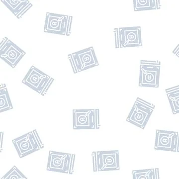 Dictionary book glyph seamless pattern Stock Illustration