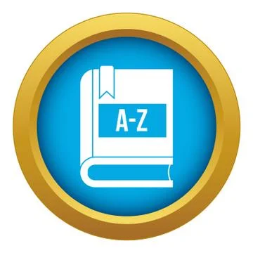 Dictionary book icon blue vector isolated 스톡 일러스트