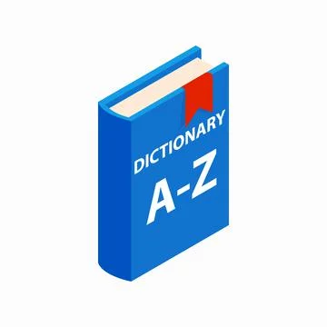 Dictionary book icon, isometric 3d style Stock Illustration