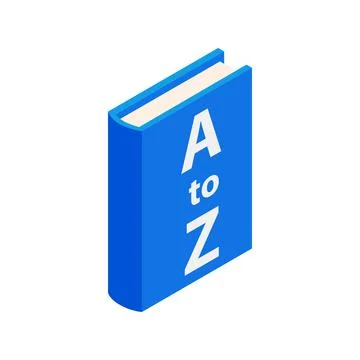 Dictionary book icon, isometric 3d style Stock Illustration