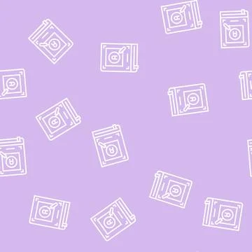 Dictionary book line seamless pattern Stock Illustration