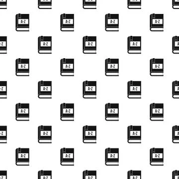 Dictionary book pattern, simple style Illustrazione stock