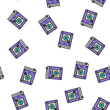Dictionary book vector seamless pattern Illustrazione stock