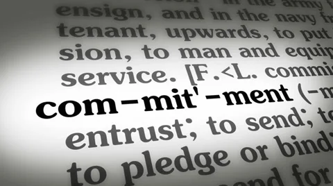 Dictionary Commitment 4K Stock Footage 35276371