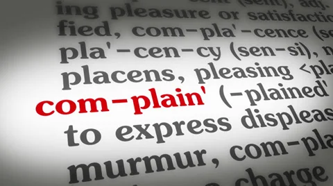 Dictionary Complain Video stock 35426915