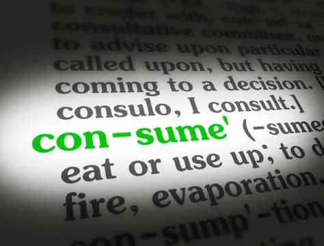 Dictionary consume Stock Illustration