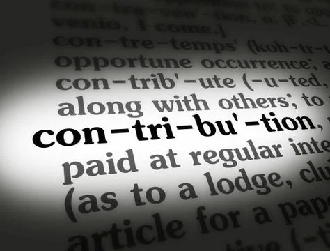 Dictionary contribution Stock-Illustration