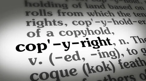 Dictionary Copyright Stock Footage 35365923