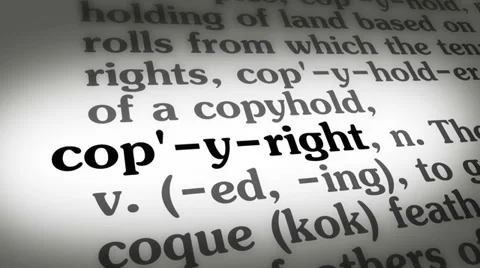 Dictionary Copyright Stock Footage 35365934