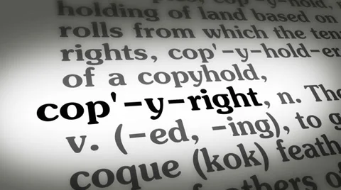 Dictionary Copyright Stock Footage 35366029