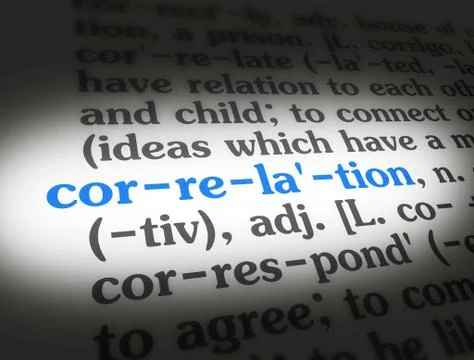 Dictionary correlation Stock Illustration