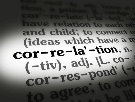 Dictionary correlation Stock Illustration