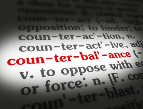 Dictionary counterbalance Stock-Illustration