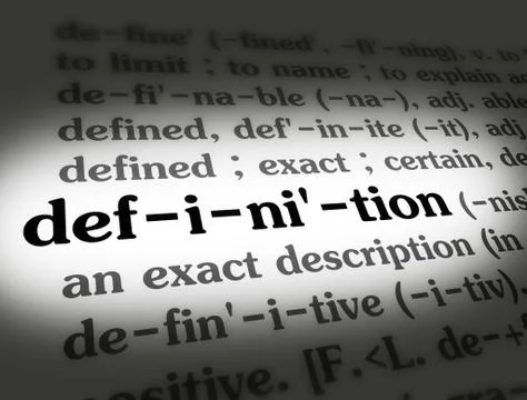 Dictionary - Definition - Black On White Stock Illustration