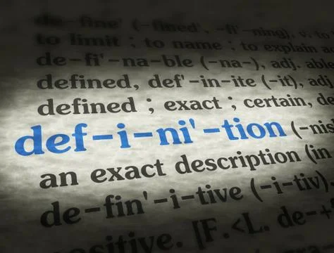Dictionary - Definition - Blue On BG Stock Illustration