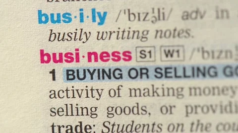 Dictionary Definition - Business Stock Footage 42222958