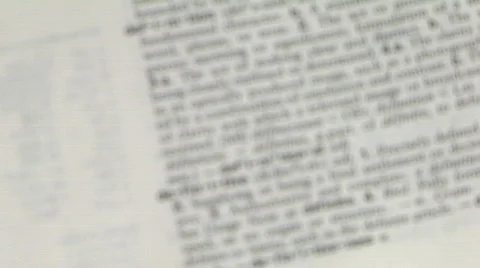 Dictionary definition Stock Footage 323581