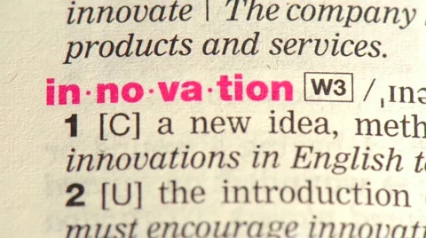 Dictionary Definition - Innovation Stock Footage 42223298