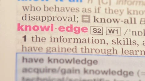 Dictionary Definition - Knowledge Stock Footage 42223323