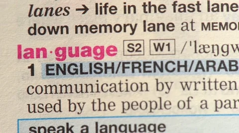 Dictionary Definition - Language Stock Footage 42223304