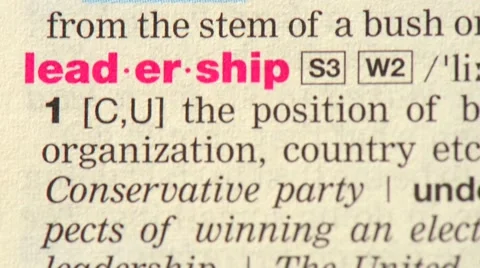 Dictionary Definition - Leadership Stock Footage 42223372