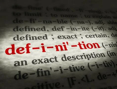 Dictionary - Definition - Red On BG Stock Illustration