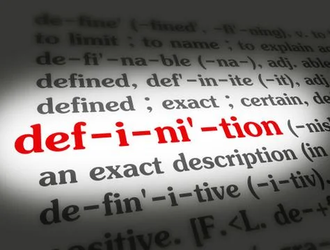 Dictionary - Definition - Red On White Stock Photos
