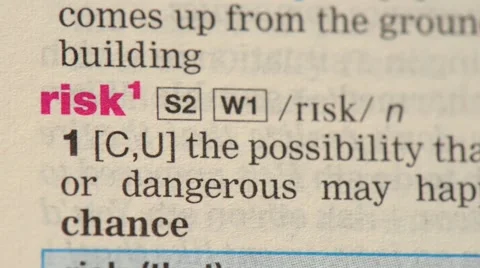 Dictionary Definition - Risk Stock Footage 42223479