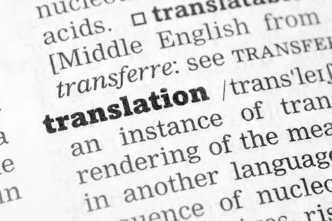 Dictionary definition translation Stock Photos