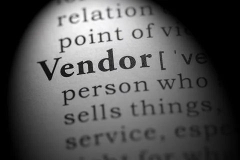Dictionary definition of Vendor 스톡 사진