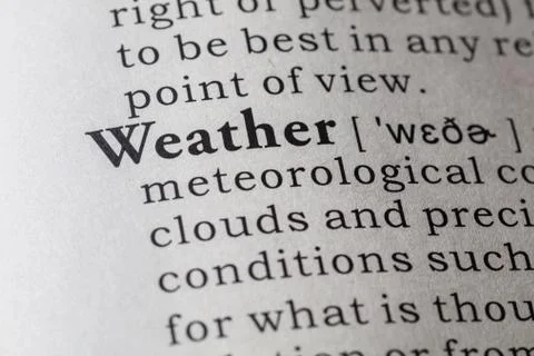Dictionary definition of Weather Stock Photos