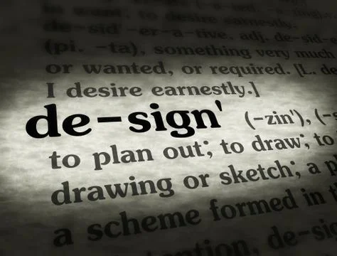 Dictionary - Design - Black On BG Stock Illustration