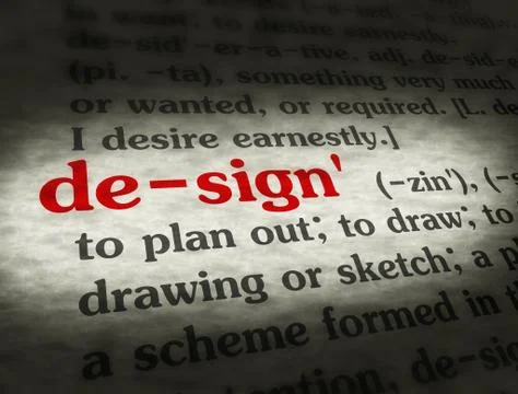 Dictionary - Design - Red On BG Stock Illustration