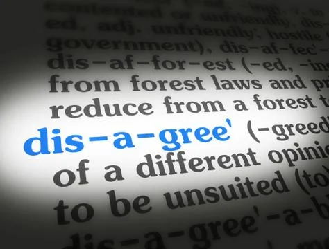 Dictionary disagree Stock Illustration