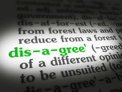 Dictionary disagree Stock Illustration