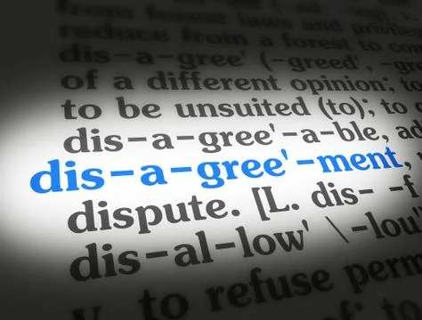 Dictionary disagreement Stock Illustration